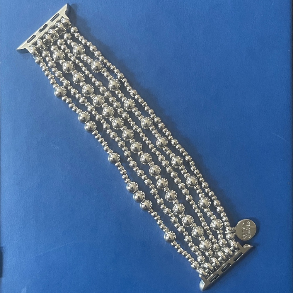 Cape Diablo Platinum Demure Stretch Apple Watch Strap